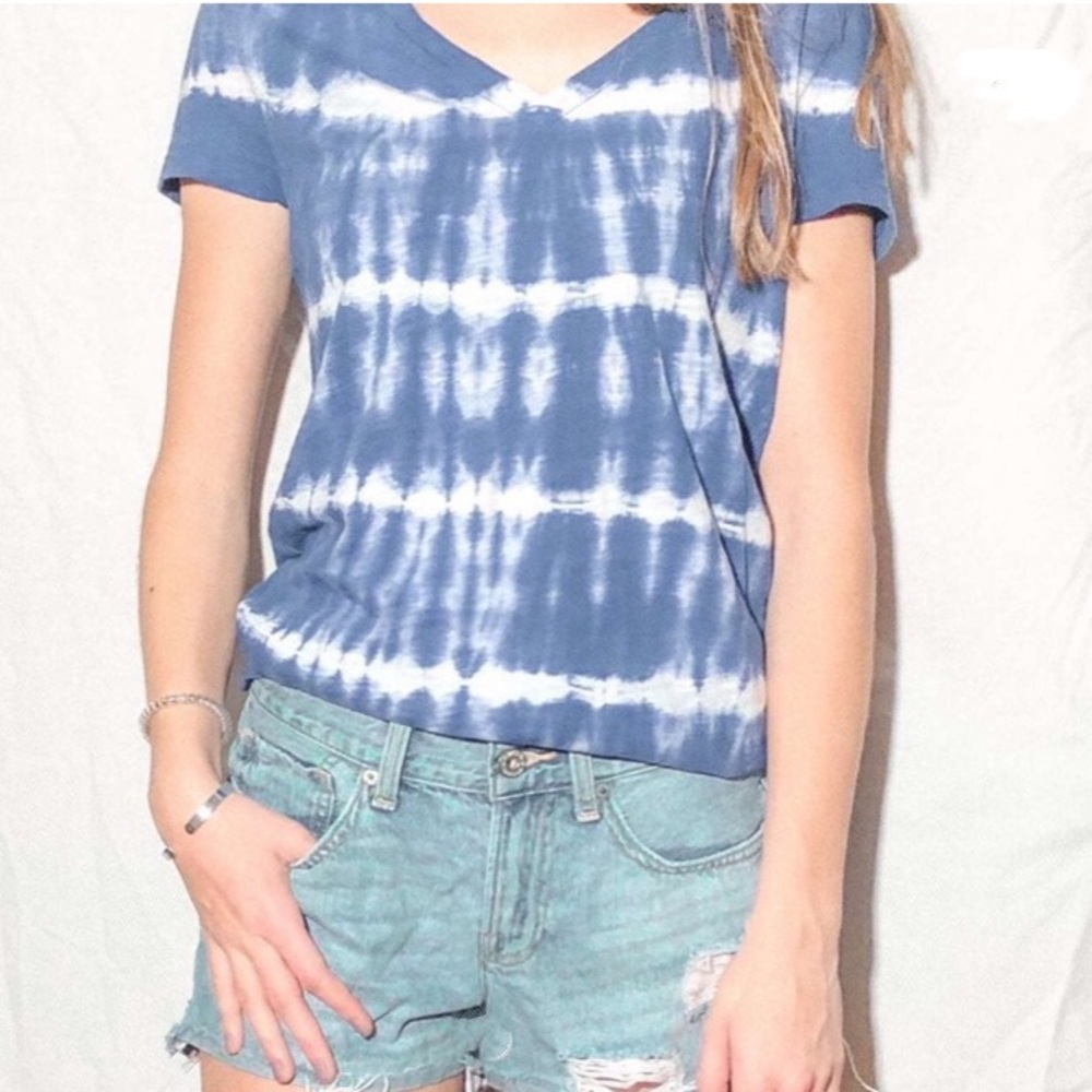 Merona Blue & White Tie Dye Shirt